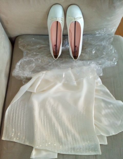 Saténové baleríny - svatební vel. 41 - 9