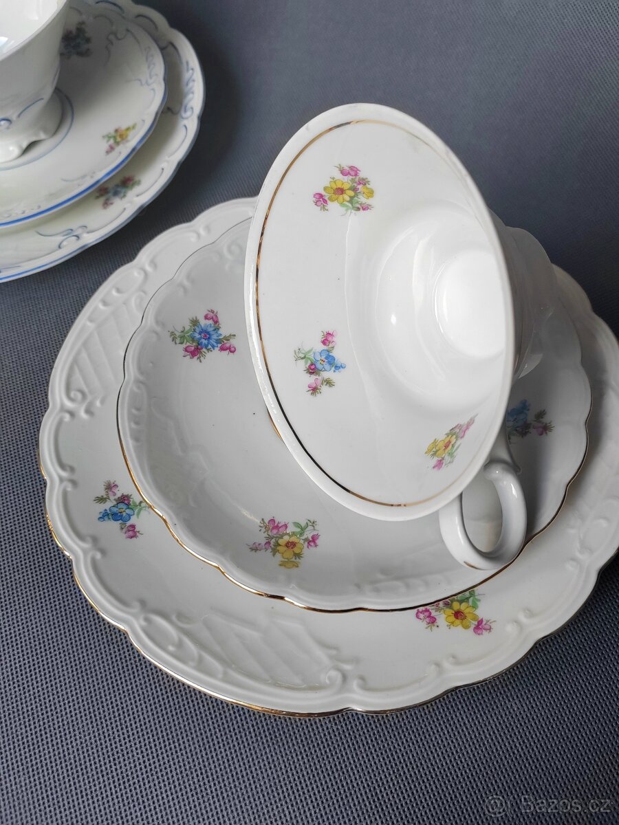 Elegantní porcelánový čajový trio od Carl Alberti 1930-1953 - 9