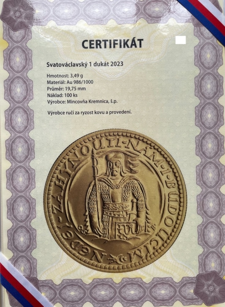 Sada svatováclavských dukátů 1923-2023-pouze 100ks - 9