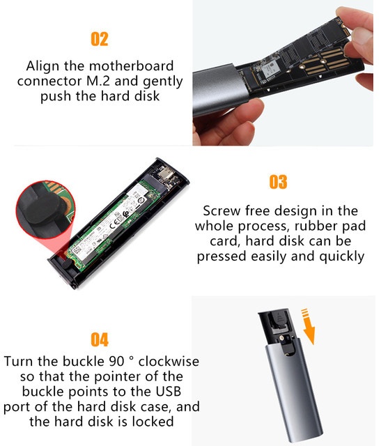 Externí box SSD NVMe M2 10 Gbps USB Typ C 3.1 - 9