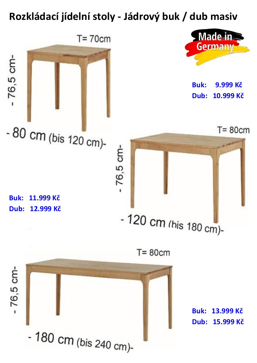 Mega velký rozkládací jídelní stůl divoký dub masiv 180-240 - 9