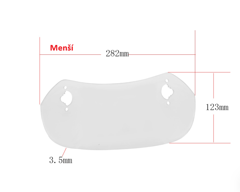 Uni deflektor(prodloužení)plexi chopper,skůtr,apod. - 9