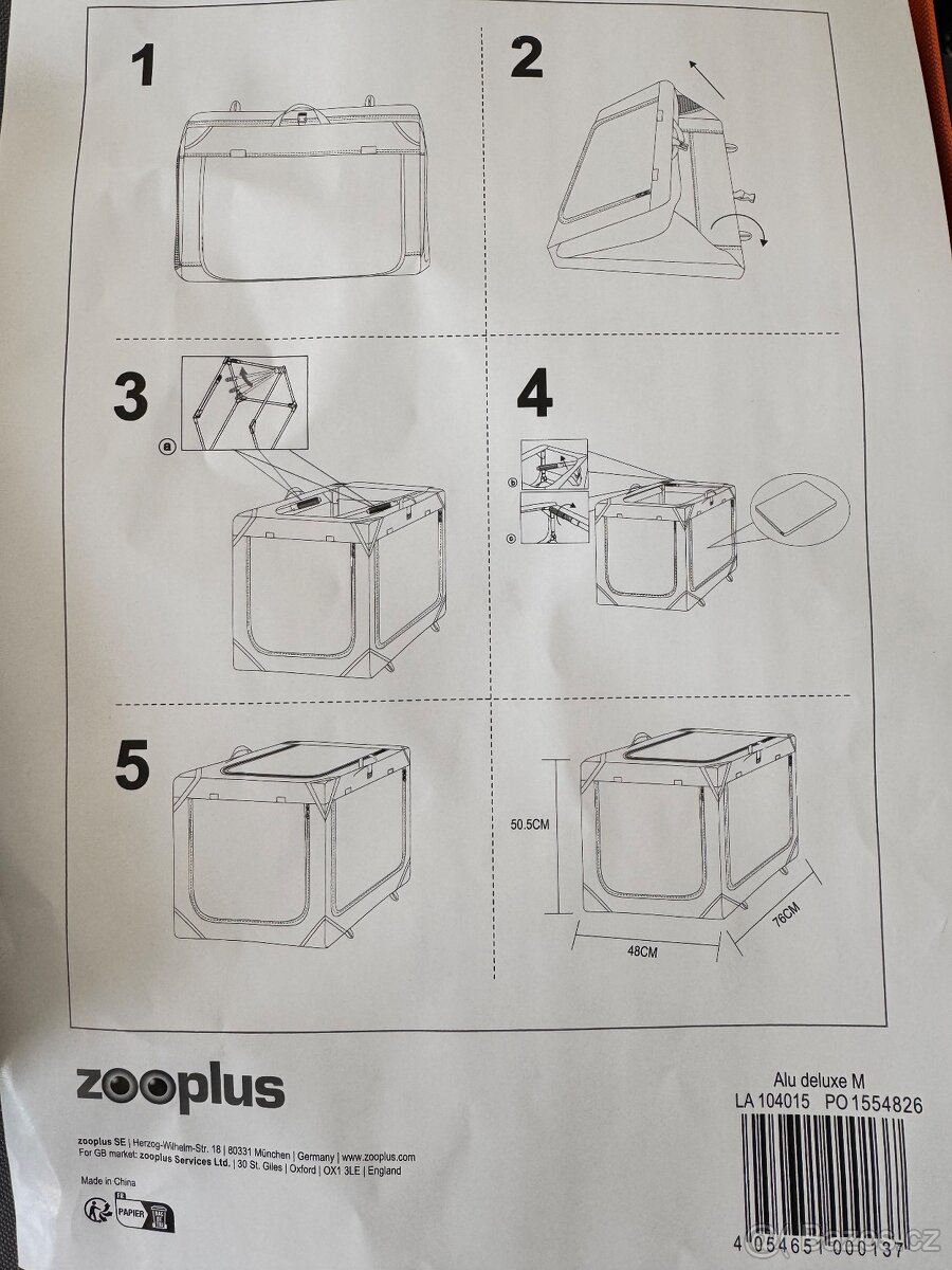 Textilní přepravní box pro psa - velký - 9