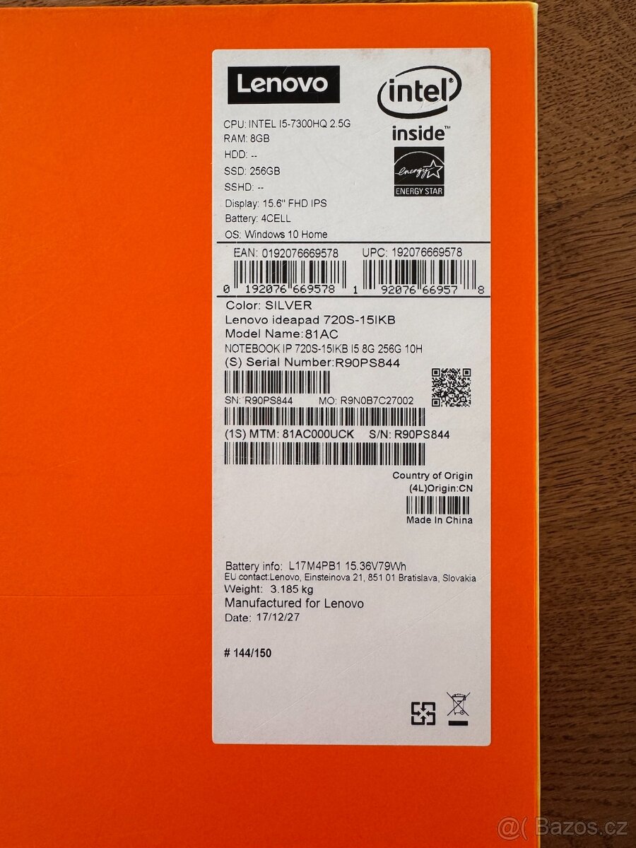 Notebook Lenovo 15.6 / Intel Core i5 / SSD / krásný stav - 9