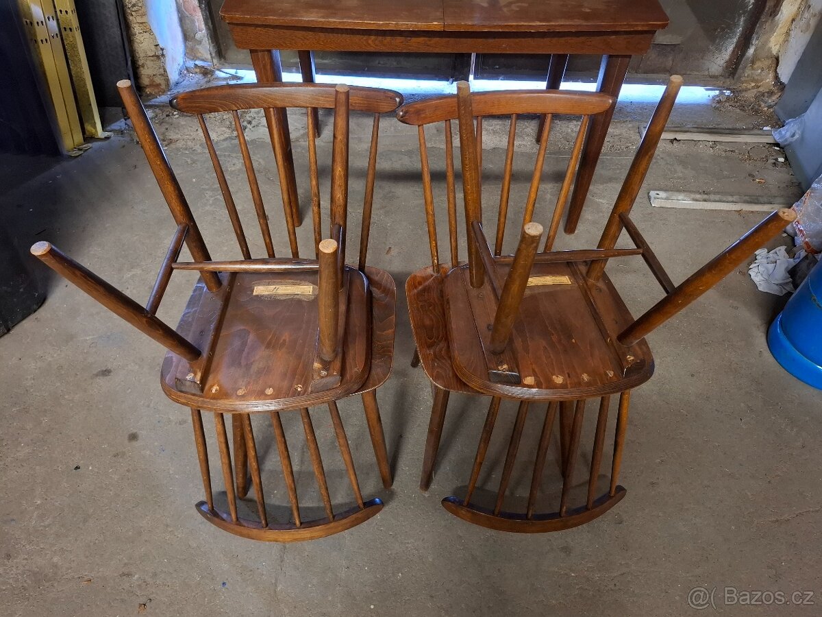 Židle Ton Ironica + stůl - 9