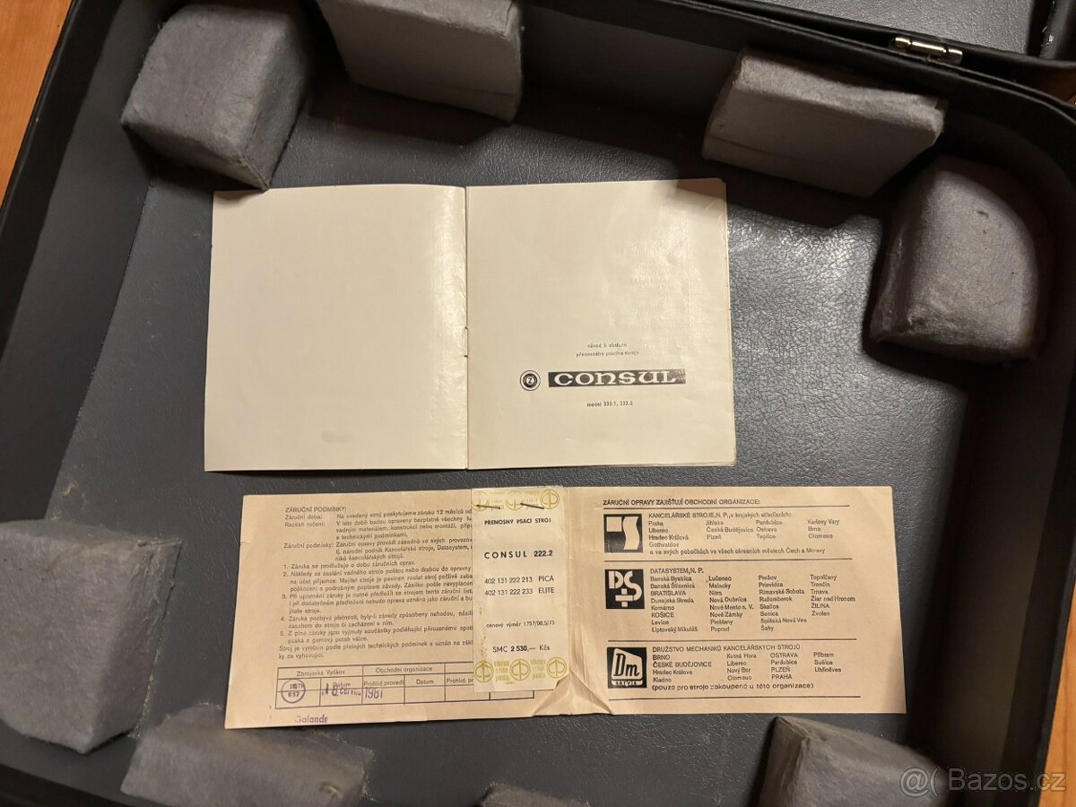 Psací stroj Consul 222.2 - 9