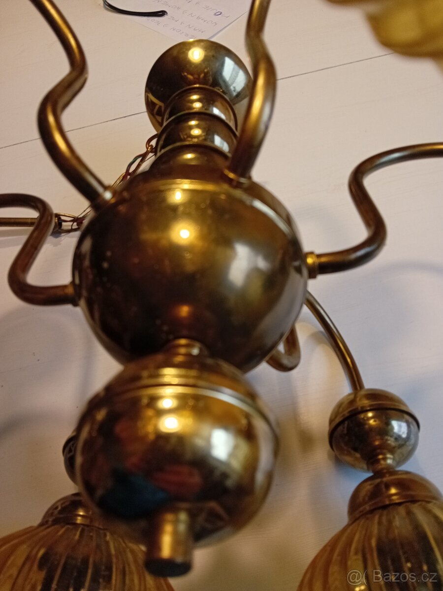 Starý mosazný lustr z 80 let - 9