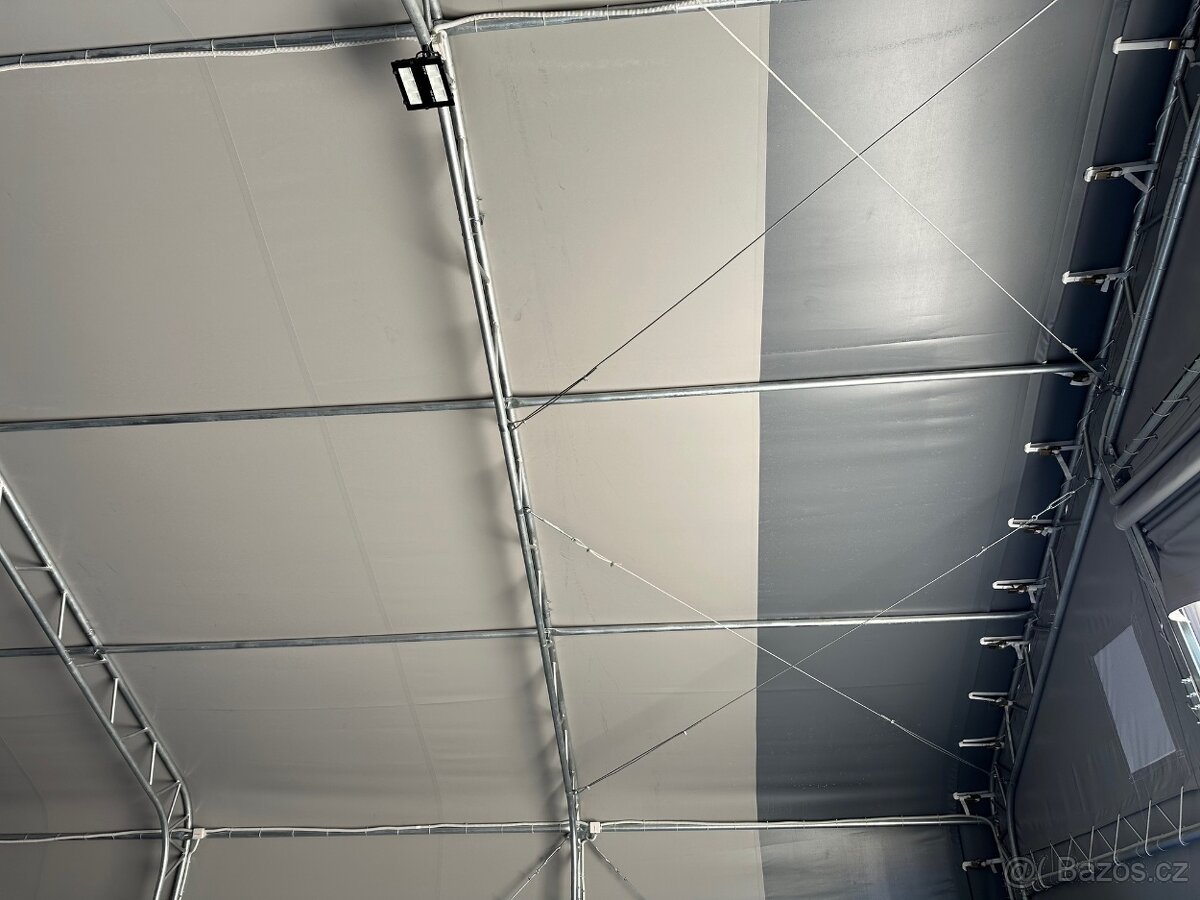 Plachtová hala 10x12,2x5,2 šedá/antracid. lem - 9