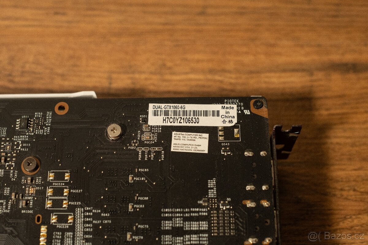 Prodám Asus GeForce GTX 1060 6GB - 9
