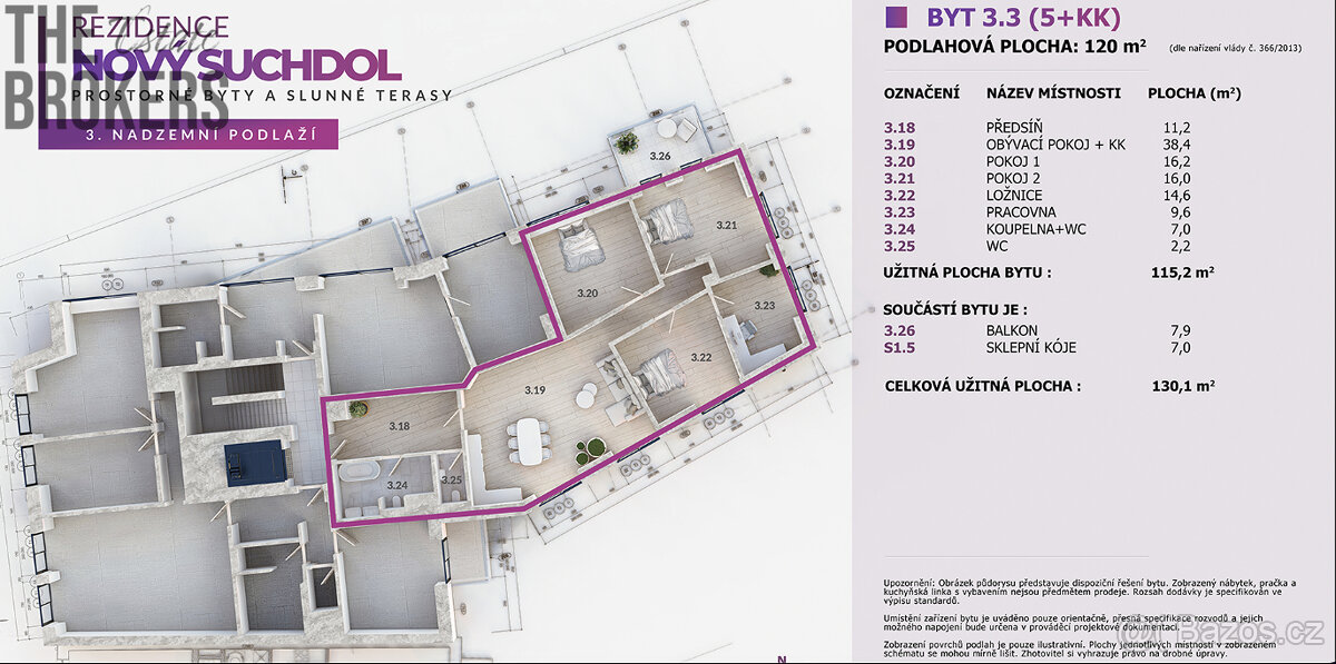 Prodej bytu 5+kk 115 m2, Praha 6 - Suchdol - 9