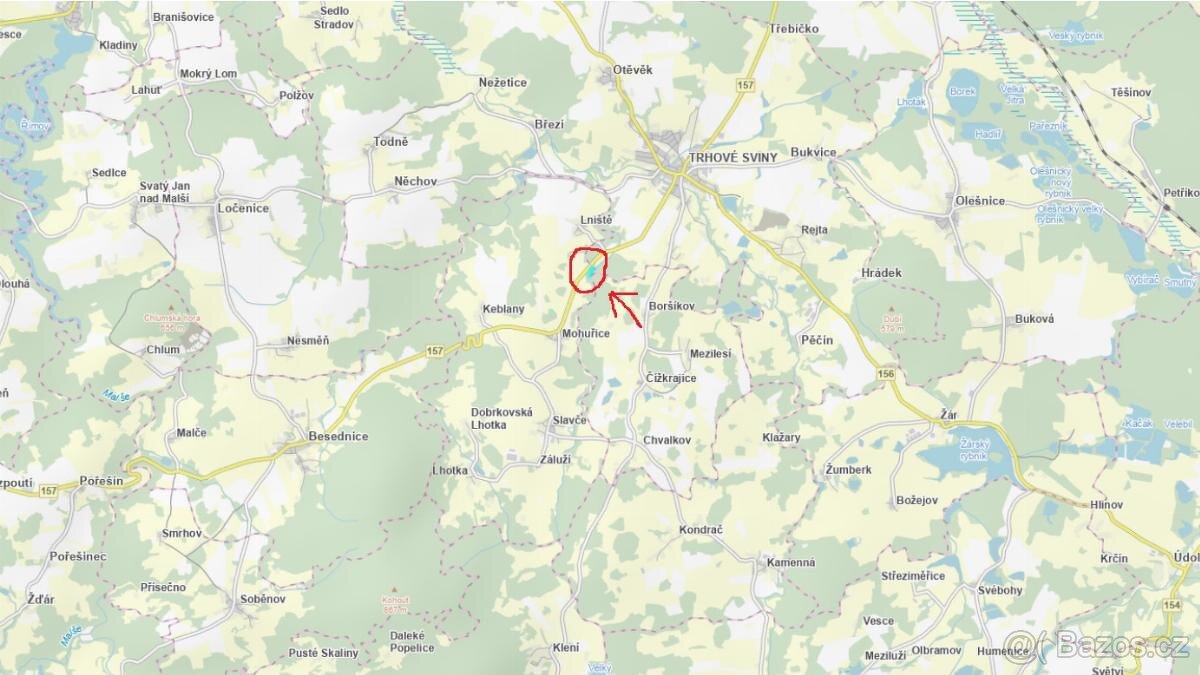 Prodám pozemky v k.ú. Mohuřice, p.č. 440 , 434/1 a 434/3 - 9