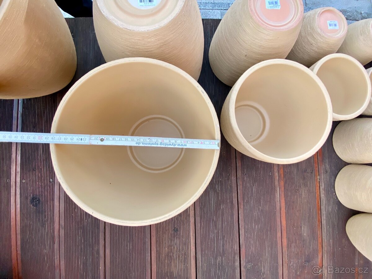 Keramik Obal na květináč, nové, komplet 16 ks - 9