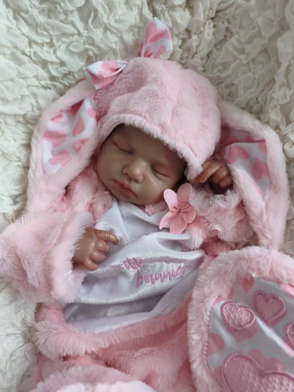 Overal/kostým zajíčka se srdíčky - 9