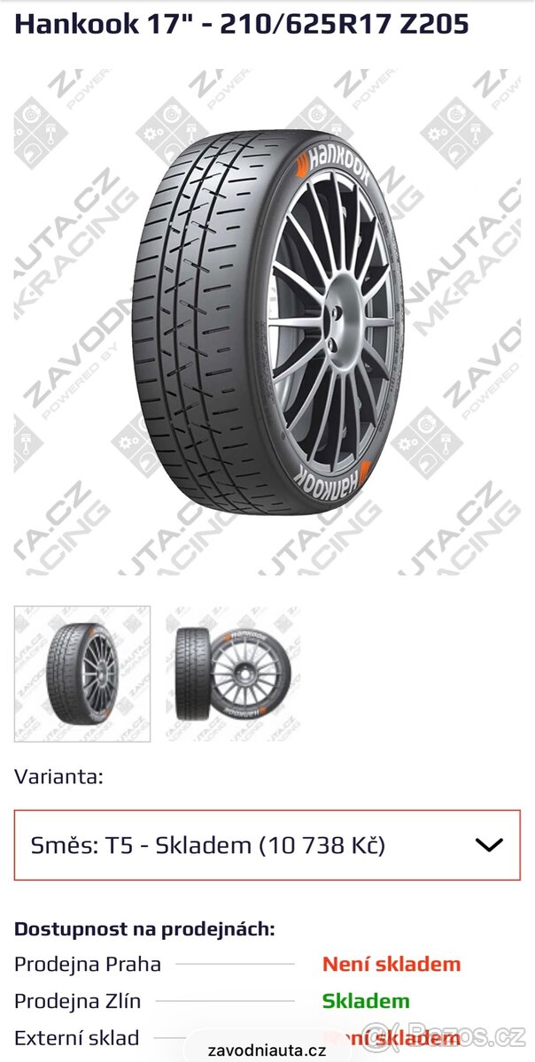 disky subaru 5x100 R17 se závodními pneu hankook - 9