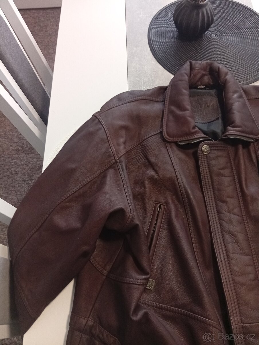 Prodám koženou bundu velikost 56 třikrát nošené - 9