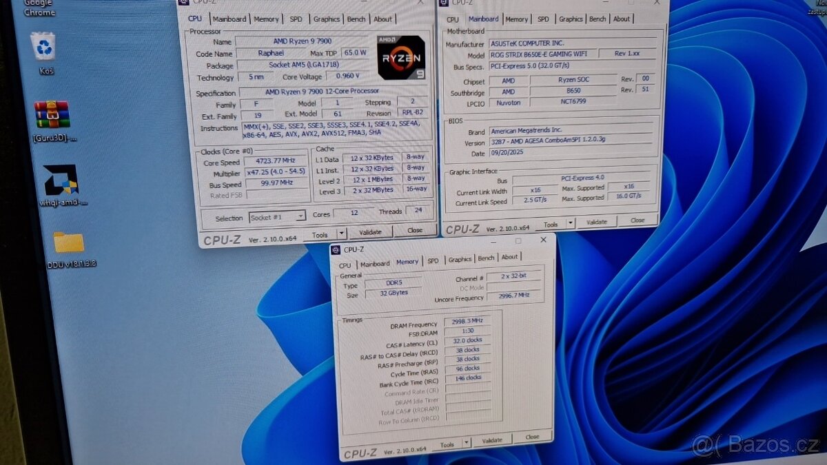 ❰ TOP Set AM5 | Asus ROG B650E-E, Ryzen 9 7900, 32GB DDR5 ❱ - 9