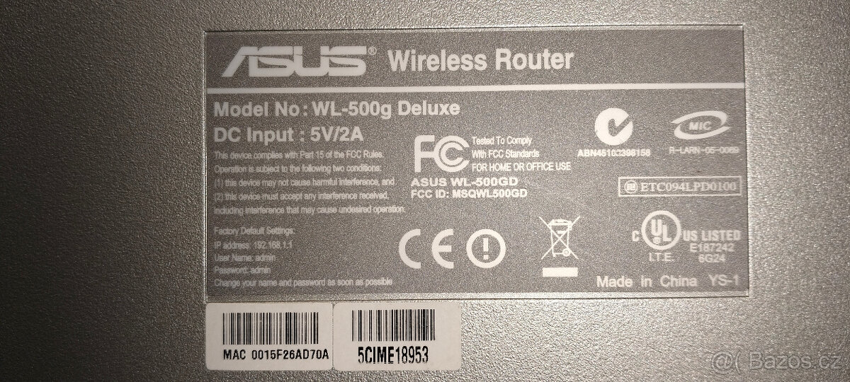Router ASUS WL 500g Deluxe - 9