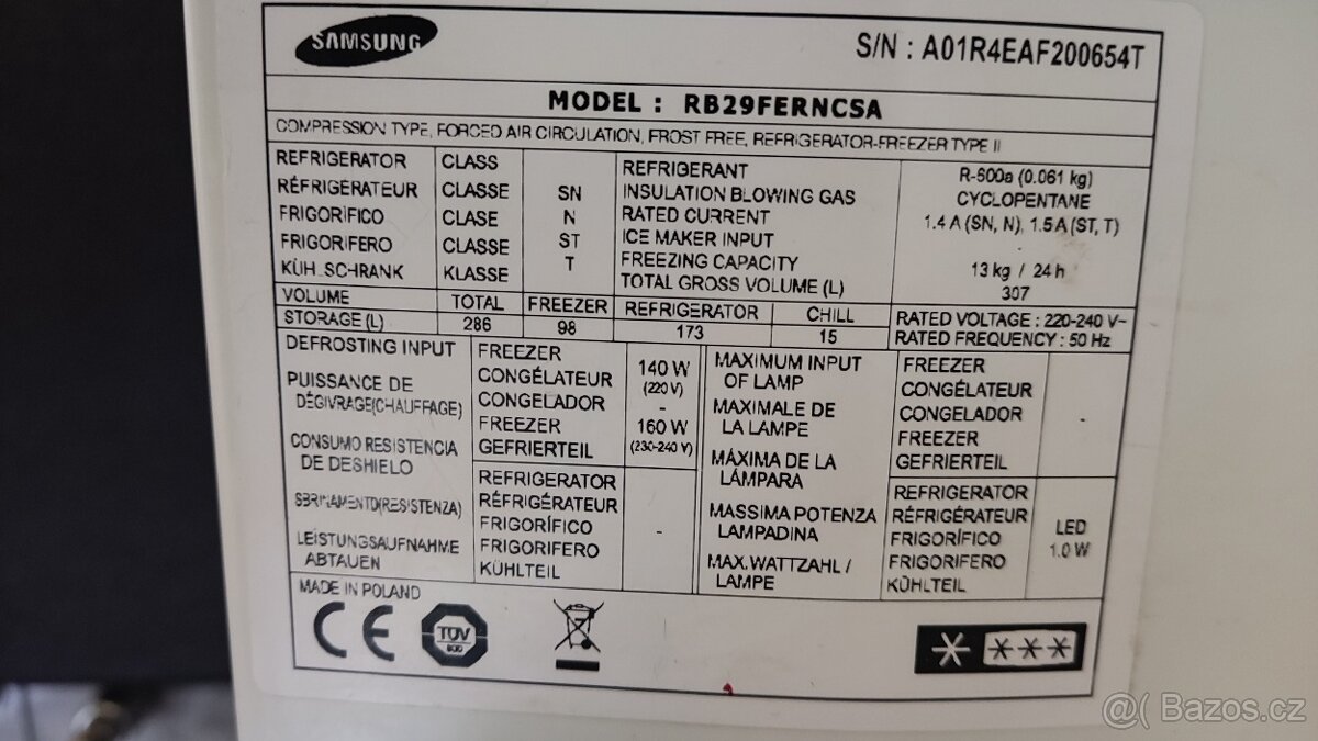 Kombinovaná lednička Samsung - 9