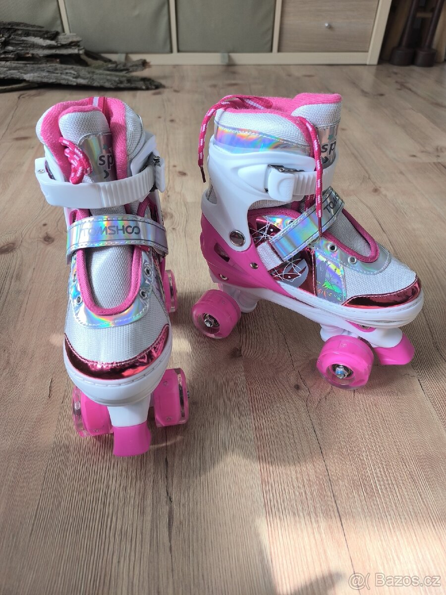 Rostoucí inline brusle, svítící kolečka, 33-38 - 9