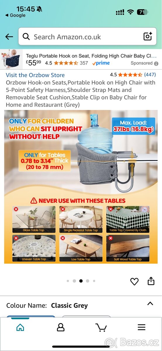 Orzbow Dětská Židlička –(6–36 měsíců) - 9