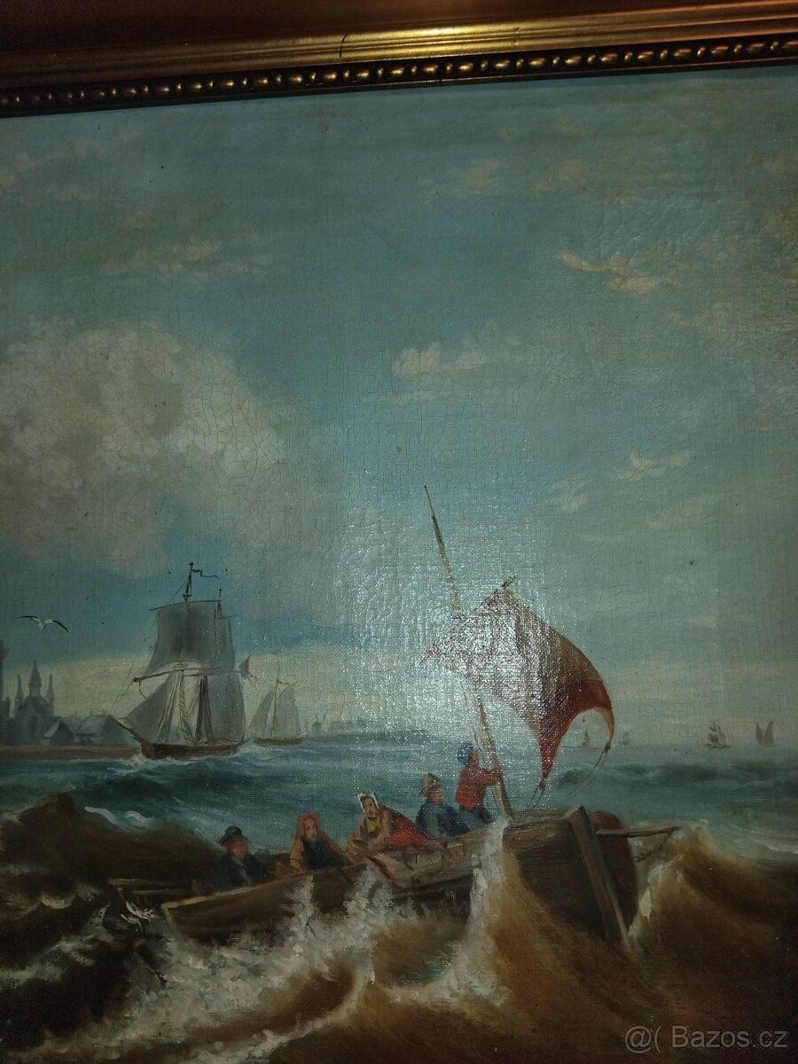 Obraz moře na plátně cca 78cm x 61cm. - 9