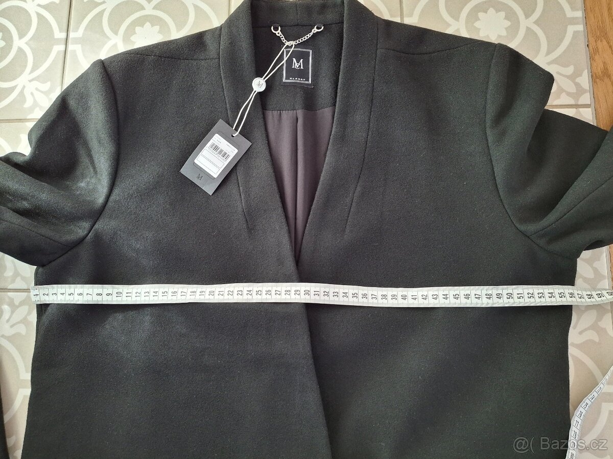 Černý kabát Montecristo XL 10 % vlna 5 % viskoza - 9