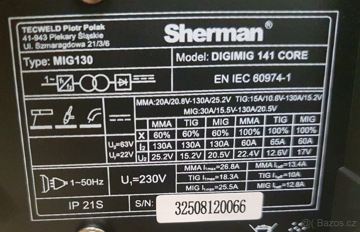 Svářečka Sherman DIGIMIG 141 CORE - 9