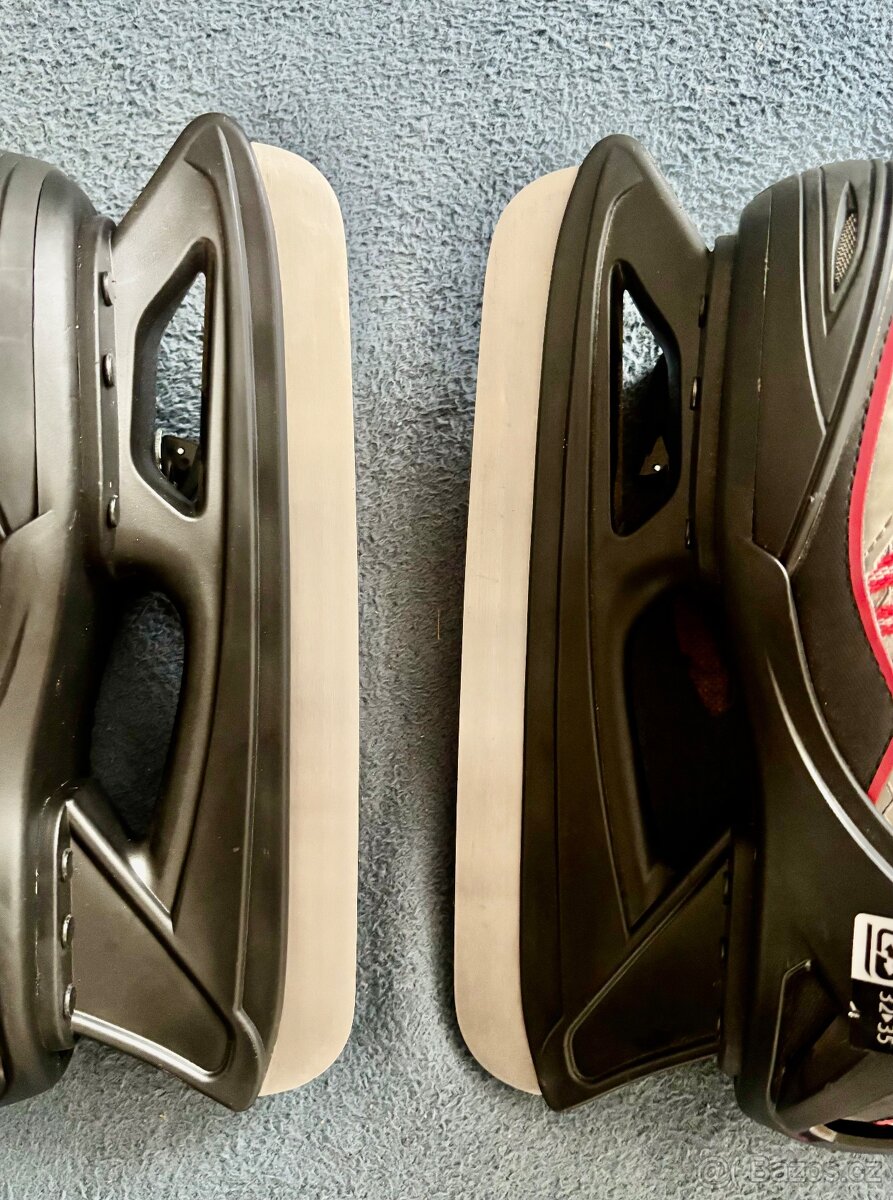 CHLAPECKÉ LEDNÍ BRUSLE FIT 500 ŠEDO-ČERVENÉ - 9