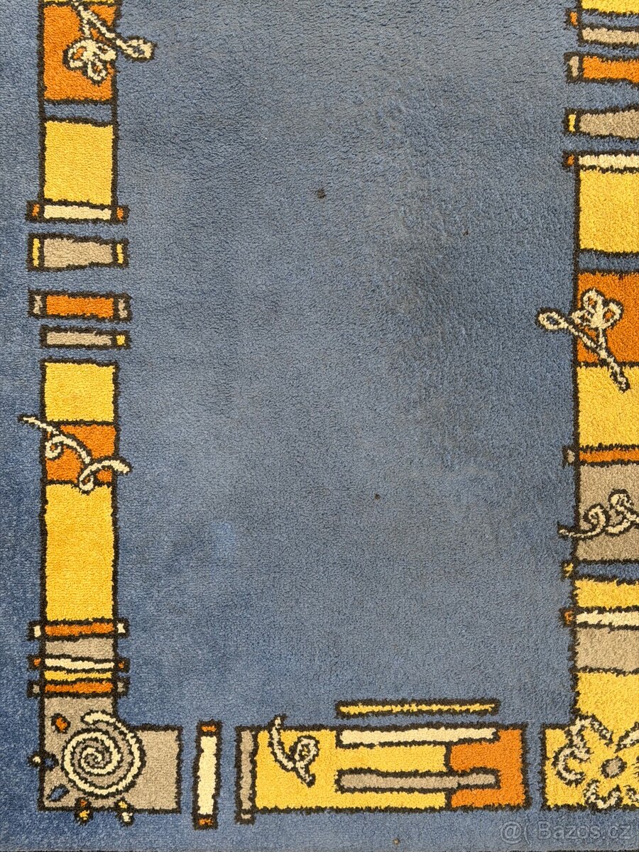 Modrý koberec s barevným motivem 800 x 1500 mm - 9