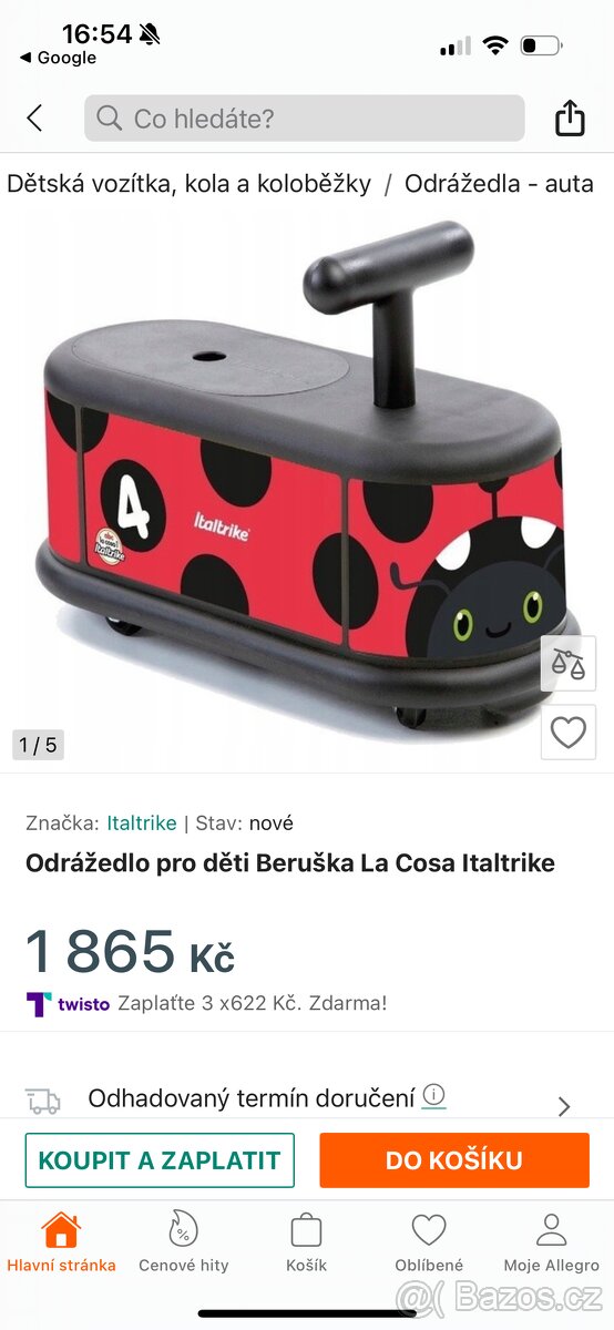 Odrážedlo pro děti Beruška La Cosa Italtrike - 9