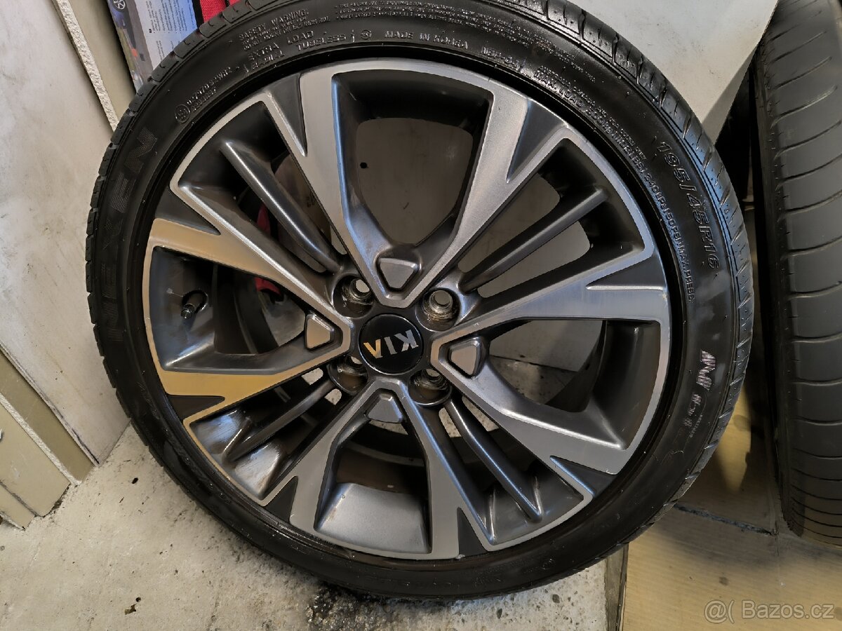 Alu kola Kia Picanto 4x100 r16 Originál, pneu 195/45/16 - 9