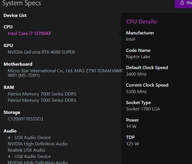 Herní PC i7 13700KF, 32 GB RAM DDR 5, RTX 4080 super - 9