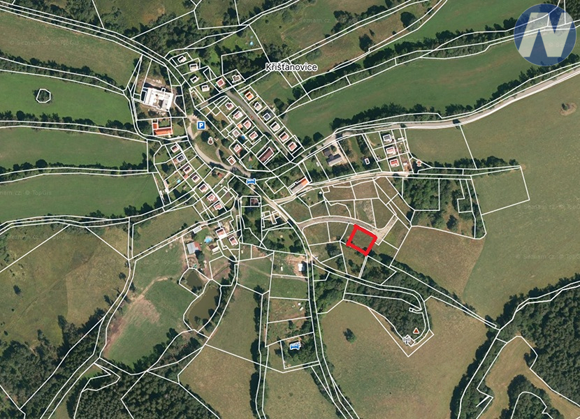 Křišťanovice, stavební parcela u Prachatic,1123 m2 - 9