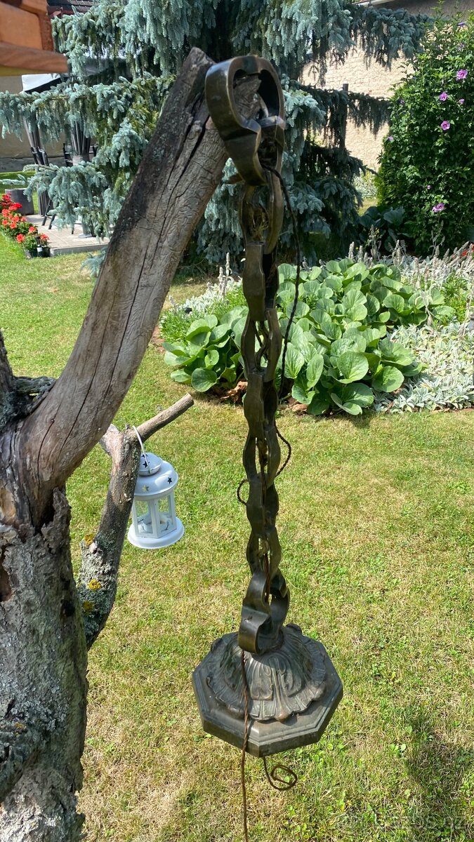 Hodně starý závěsný lustr nebo svítidlo - 9