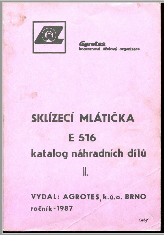 Návod k obsluze kombajn Fortschritt E 516 - 9