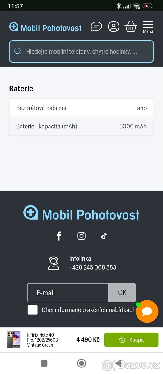 Prodám Infinity note 40 pro - 9