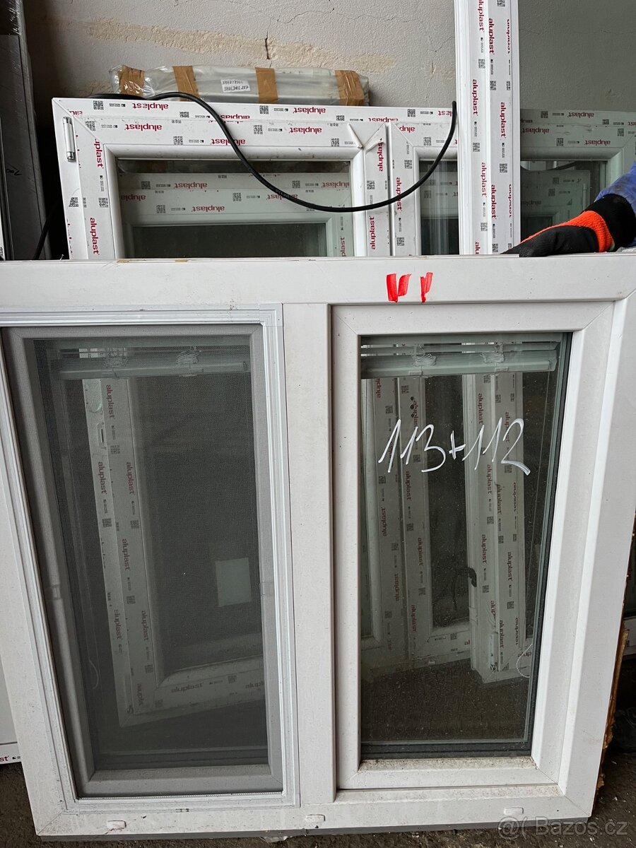 Okno plastová PVC , profil 70 mm/ 3 sklo , nepoužitá okna - 9