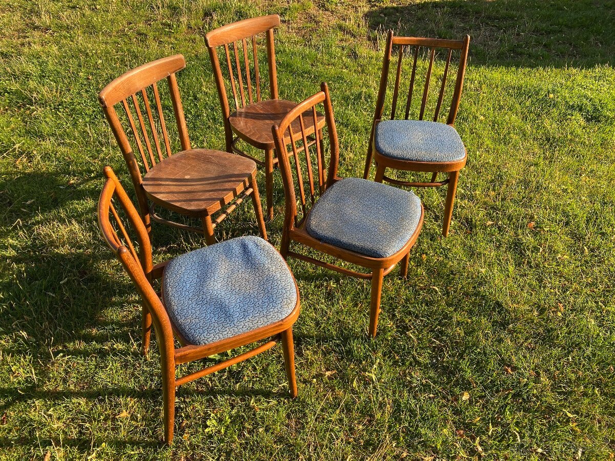 židle staré židle dřevěné židle ton retro nábytek židle - 9