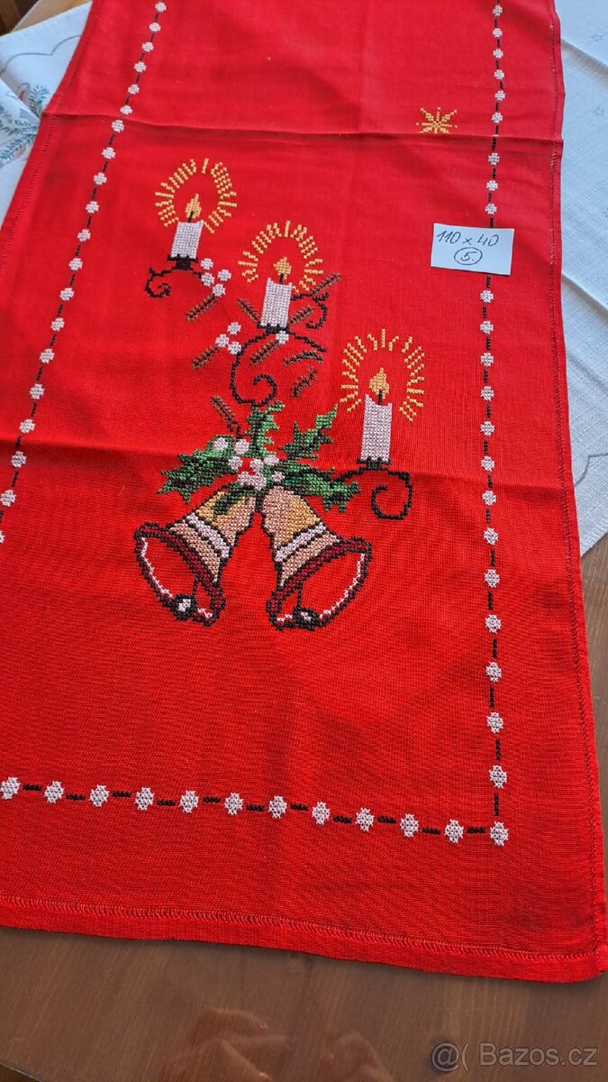 Retro ubrusy, lněné ubrousky, vánoční utěrky... - 9