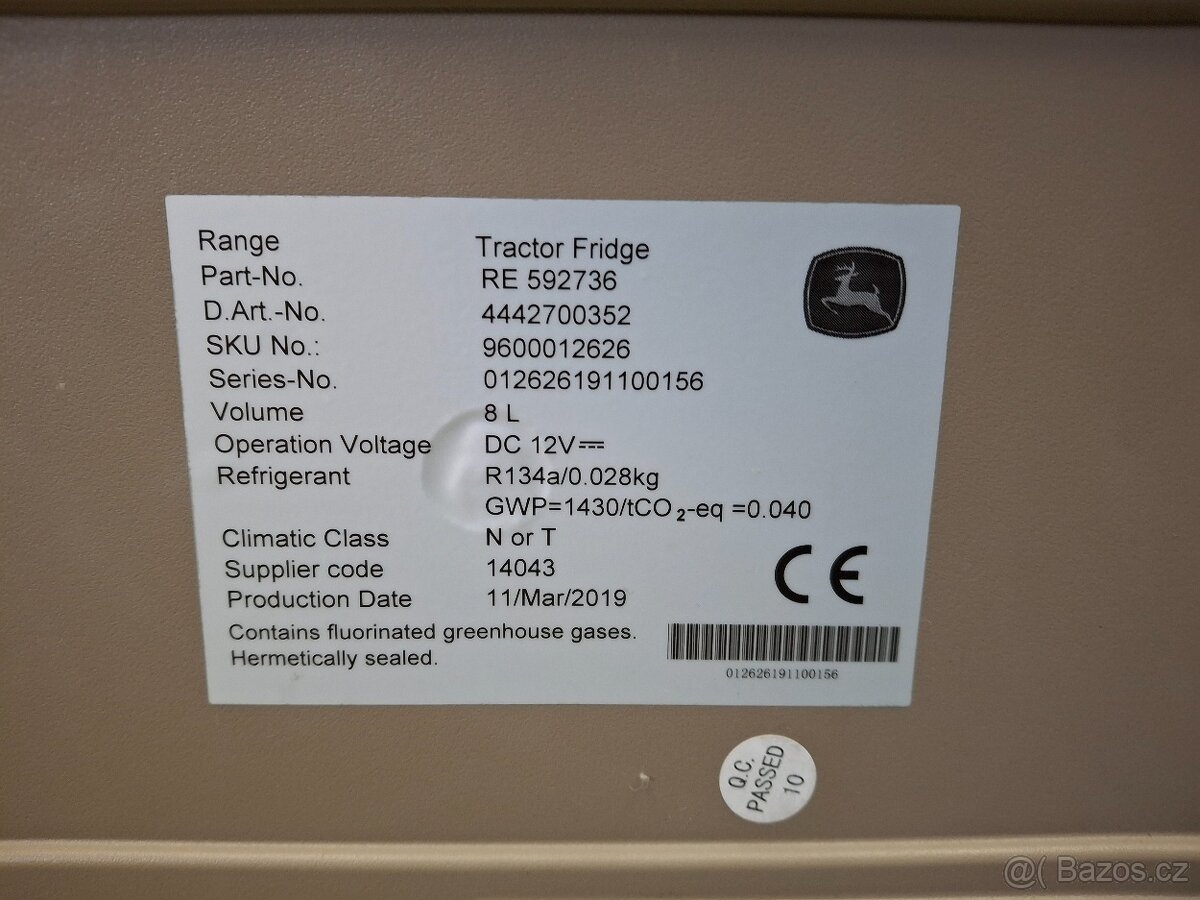 Originál lednice do traktoru John Deere - 9