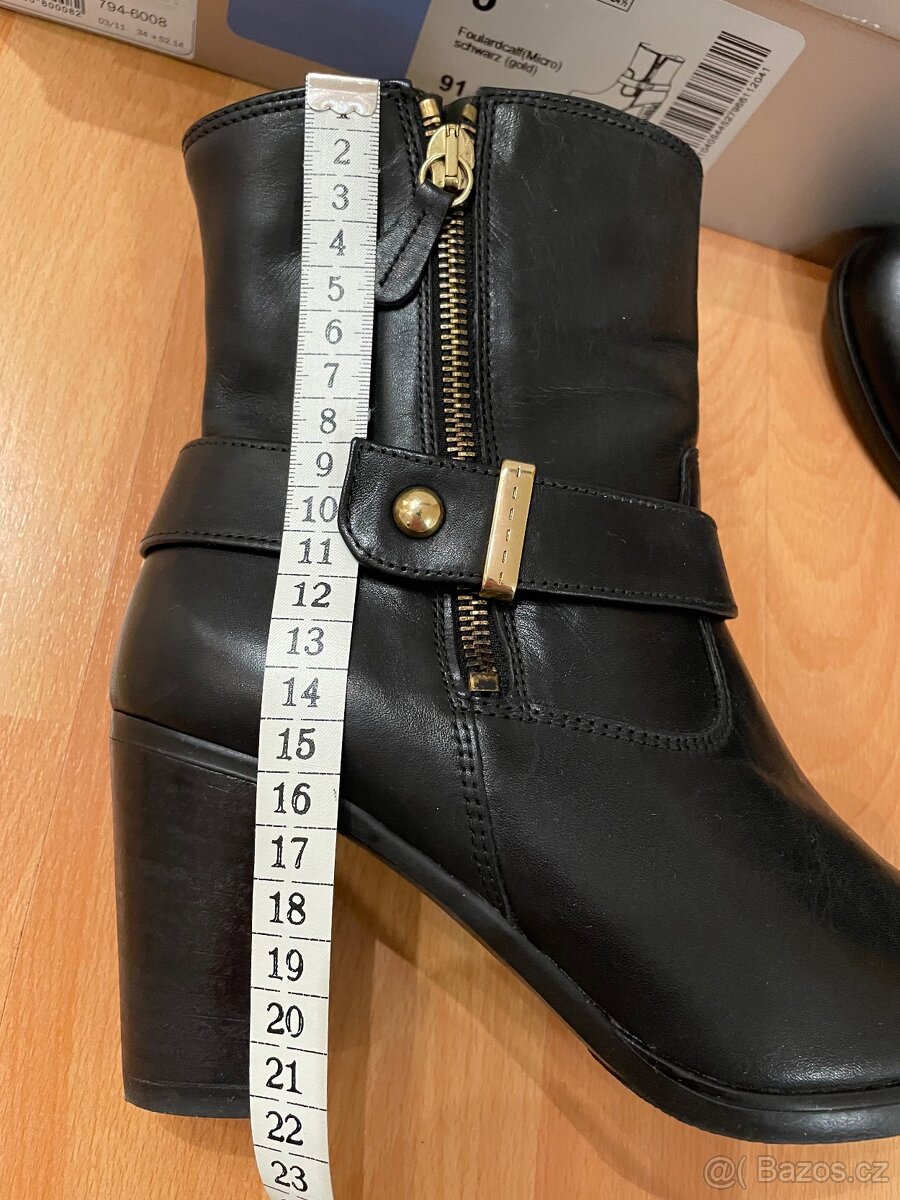 Černé kožené boty Gabor vel. 38 - 9