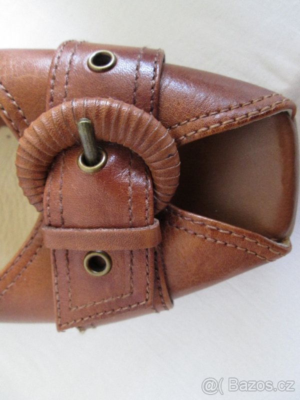 Lodičky Caprice, hnědé, vel. 37, celokožené - 9