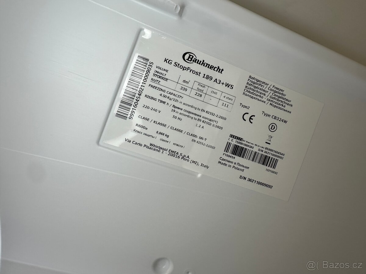Lednice s mrazákem Bauknecht (145) - 9