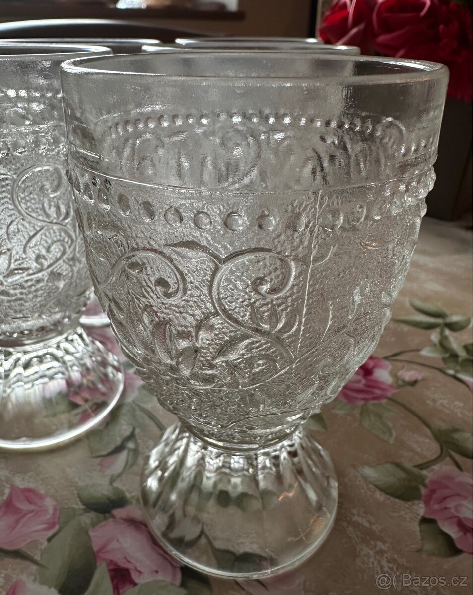 Cibulák sklo (od P.Pánka) retro Cechoslovakia 6+6+6 - 9