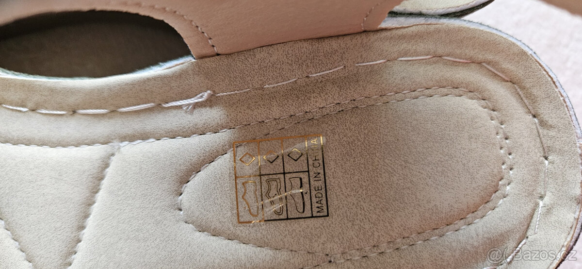 Nové dámské sandálky, sandály, sandále na klínku, 40, khaki - 9