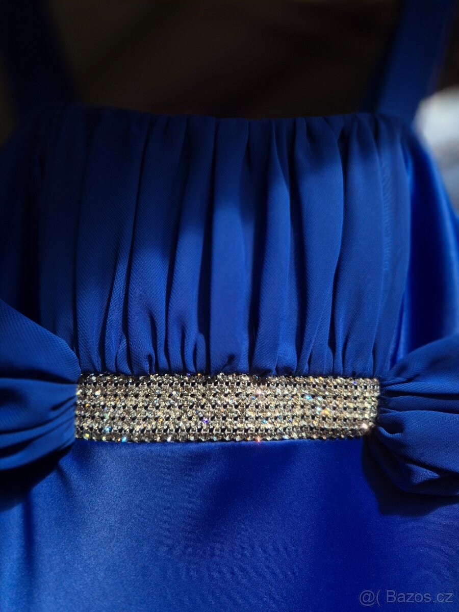 Plesové modré šaty - 9