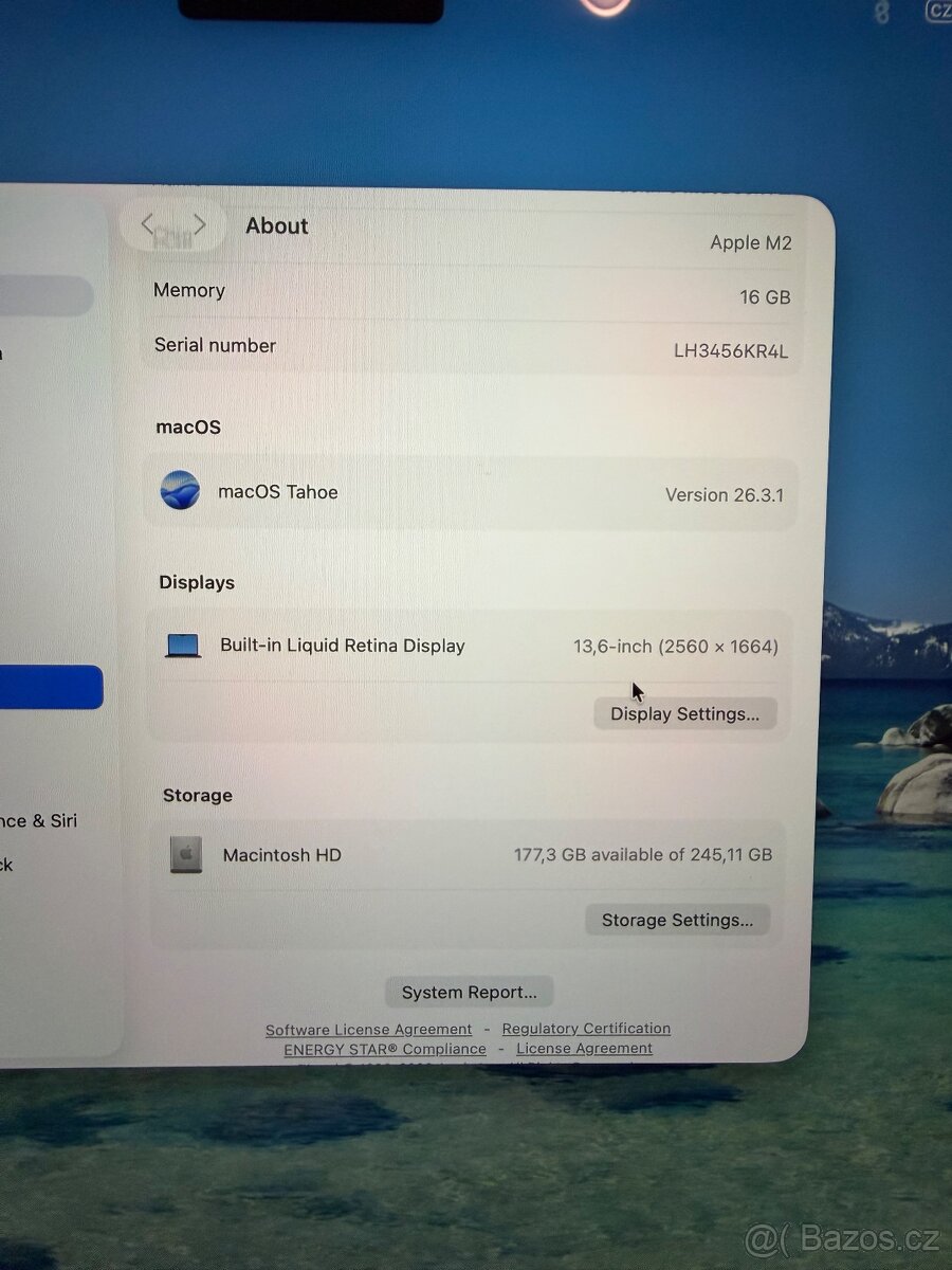 13” Macbook Air M2 16/256GB, téměř nový v záruce - 9