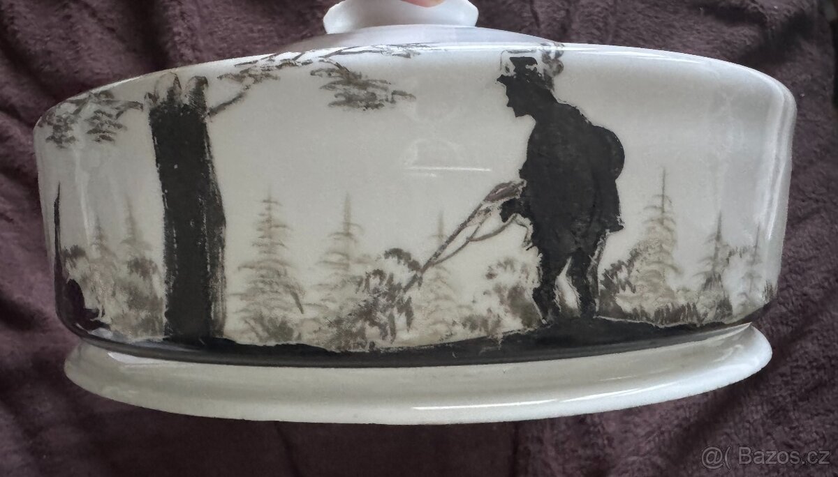 starožitné secesní stínidlo na stahovačku - 9