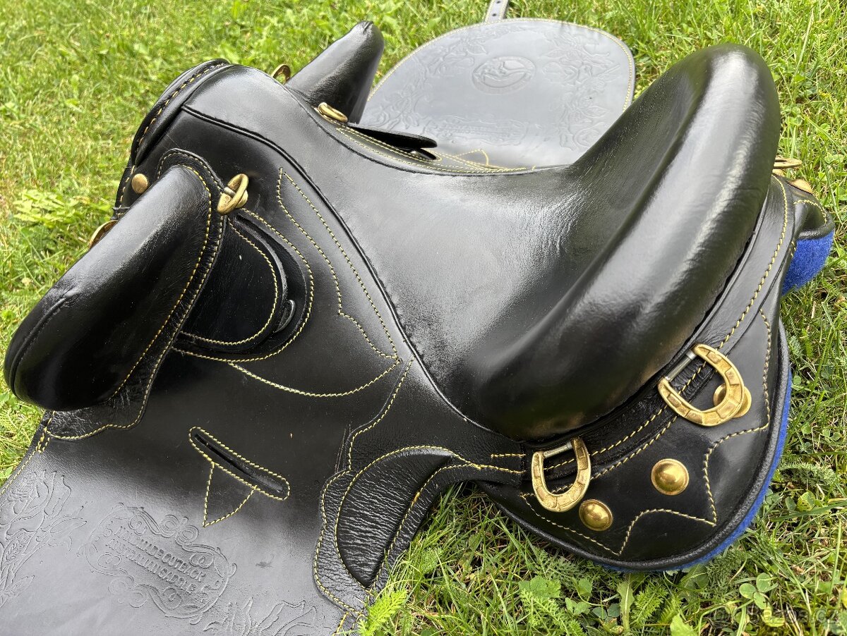 Australské sedlo bez hrušky černé krátké - 9