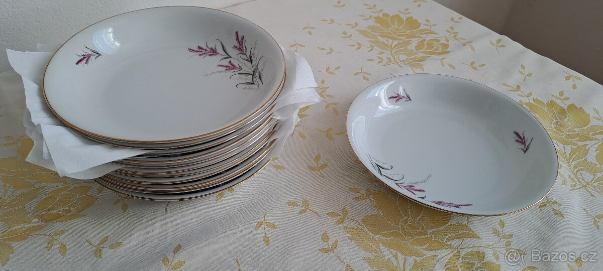 velká stará jídelní porcelánová souprava neúplná - 9